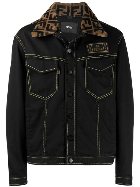 black fendi jacket|Fendi denim jacket.